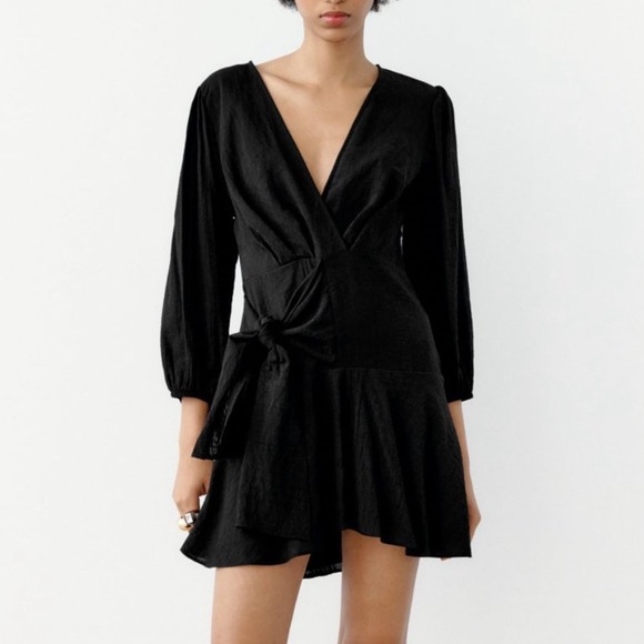 Zara Dresses & Skirts - ZARA wrap dress with bow